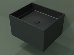 Wall-mounted washbasin (02UN32301, Deep Nocturne C38, L 60, P 50, H 36 cm)