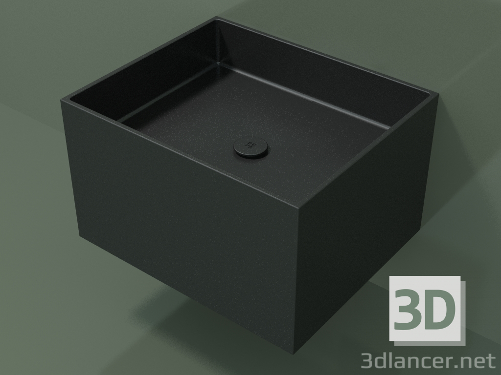 3d model Wall-mounted washbasin (02UN32301, Deep Nocturne C38, L 60, P 50, H 36 cm) - preview