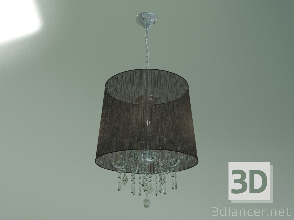 Modelo 3d Lustre suspenso 2045-5 (preto cromado) - preview