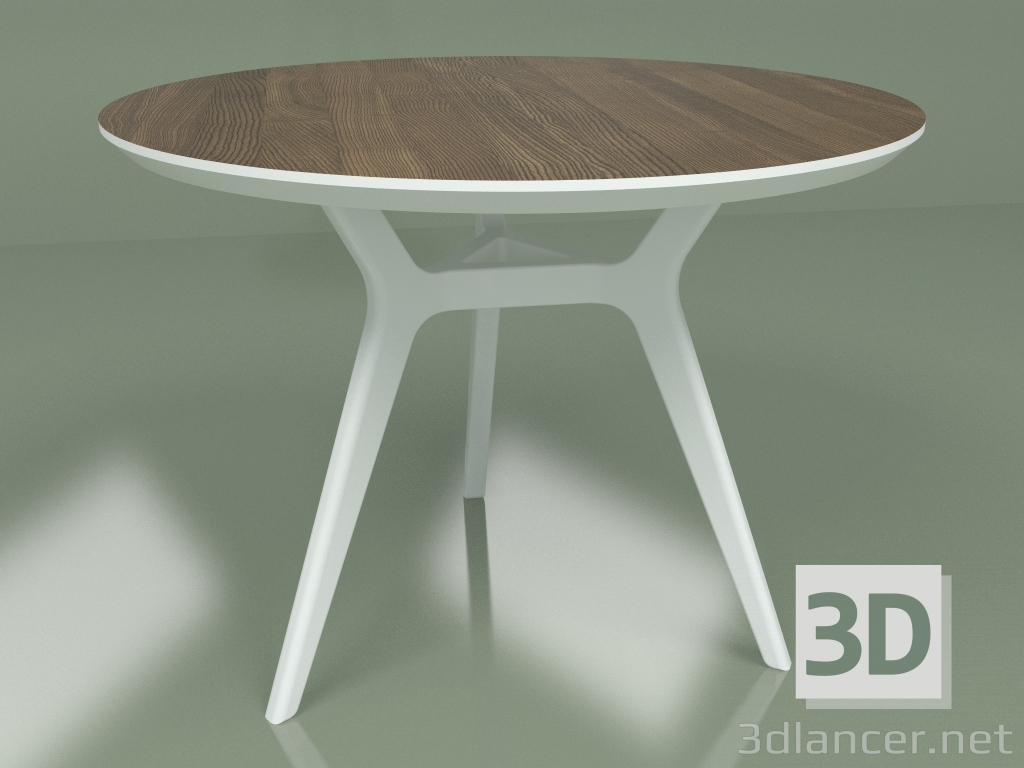 3d модель Стол обеденный Glat Walnut (белый, 1000) – превью