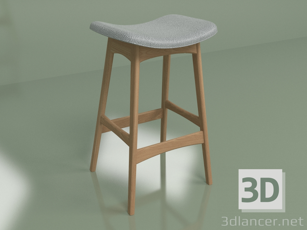 Modelo 3d Cadeira semi-bar Allegra altura 67 (carvalho branco) - preview