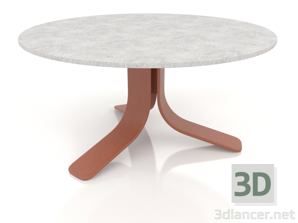 3d модель Стіл кавовий Ø80 (Terracotta, DEKTON Kreta) – превью