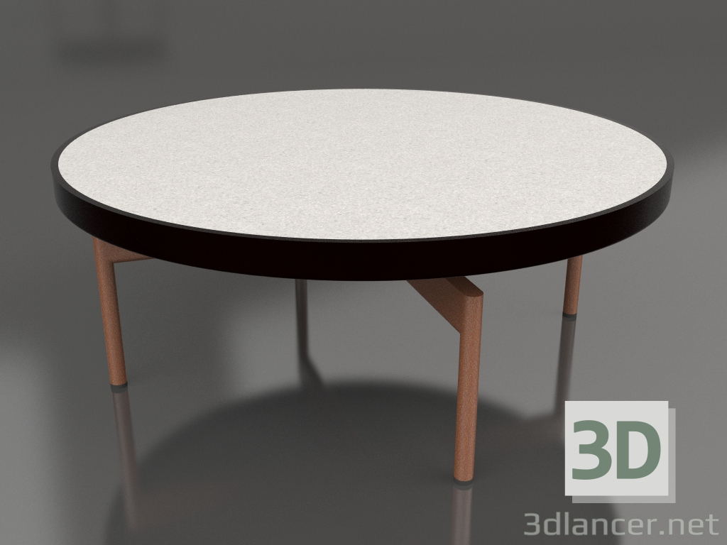 3D Modell Runder Couchtisch Ø90x36 (Schwarz, DEKTON Sirocco) - Vorschau