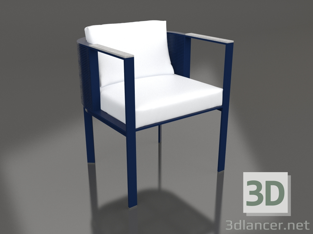 modèle 3D Chaise de salle à manger (bleu nuit) - preview