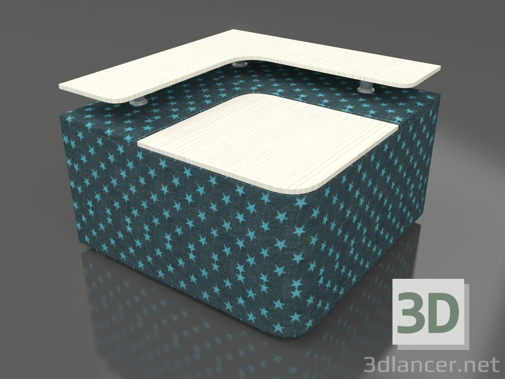 modèle 3D Module canapé (table) Jacqueline (bleu) - preview