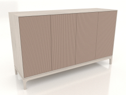 TV sehpası FARGO frezelenmiş cepheli 1600x500x950 mm (bej, ağartılmış meşe, seçenek 3)