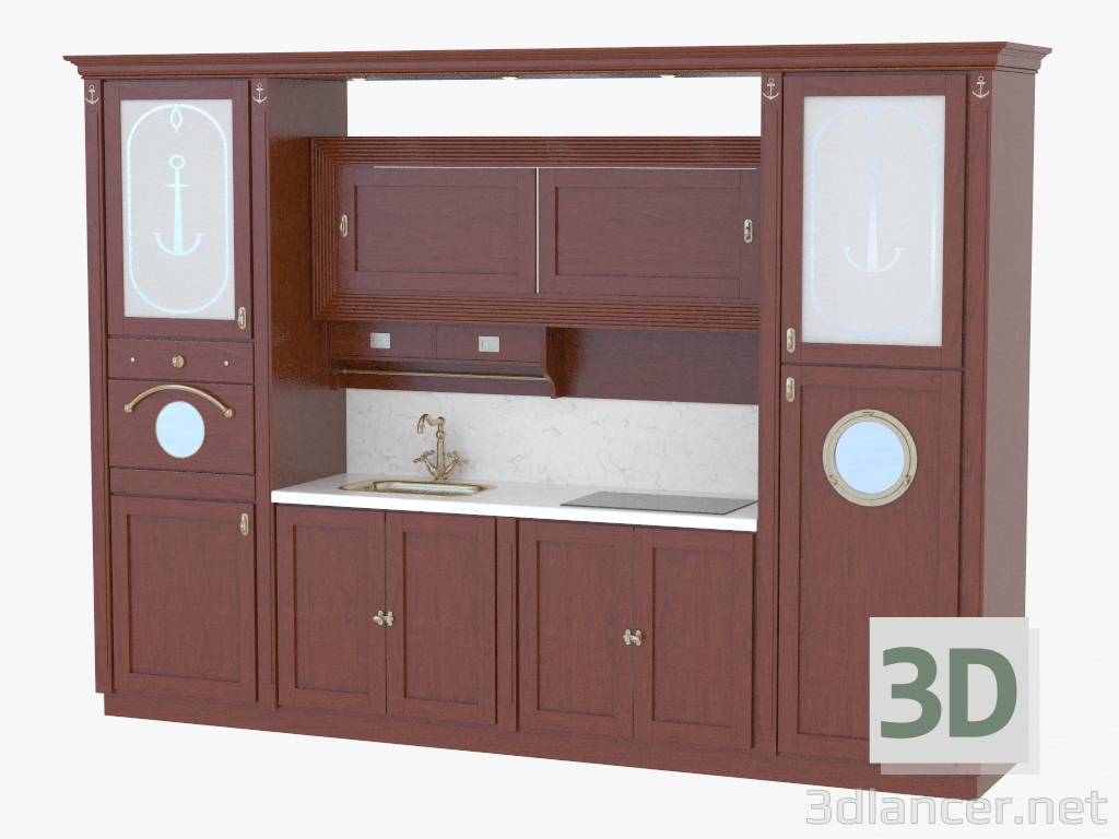 3d model Cocina en estilo marinero - vista previa