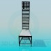 3d model Chair with high back - preview