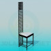 3d model Chair with high back - preview