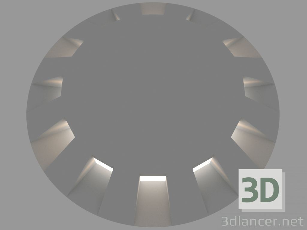 3D Modell Die Lampe, die in die Erde eingebaut ist, SPARKS (S5664) - Vorschau