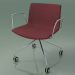 3d model Chair 2044 (4 castors, with armrests, chrome, with front trim, polypropylene PO00404) - preview