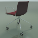 3d model Chair 2044 (4 castors, with armrests, chrome, with front trim, polypropylene PO00404) - preview