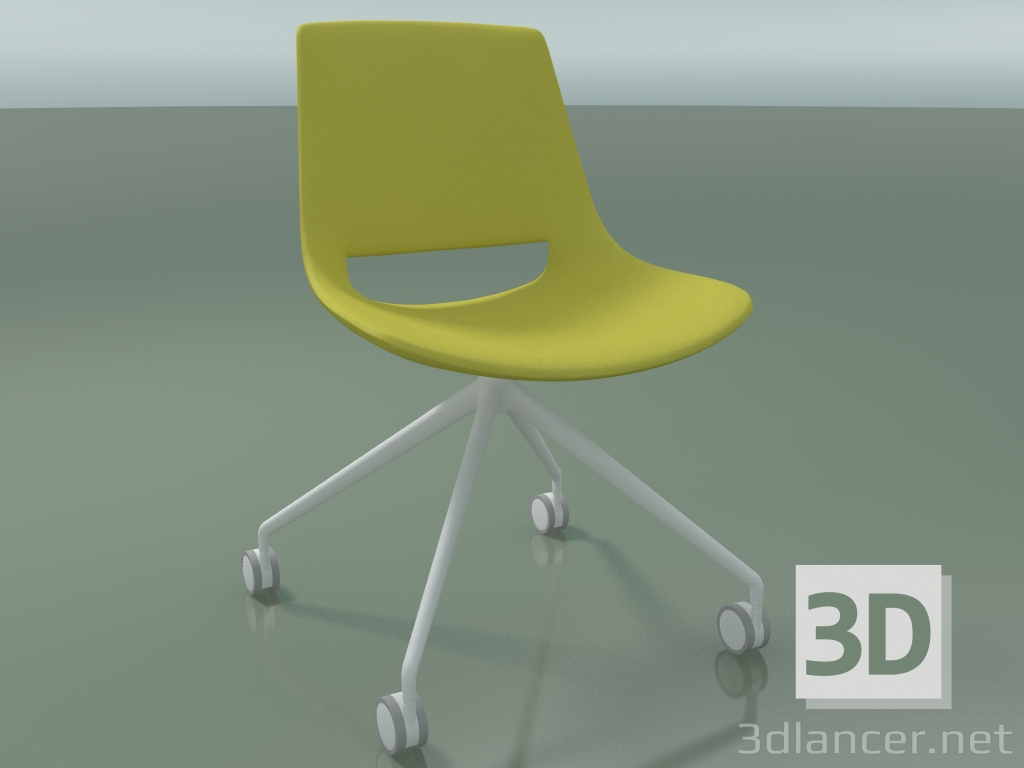 modèle 3D Chaise 1207 (4 roulettes, passage supérieur fixe, polyéthylène, V12) - preview