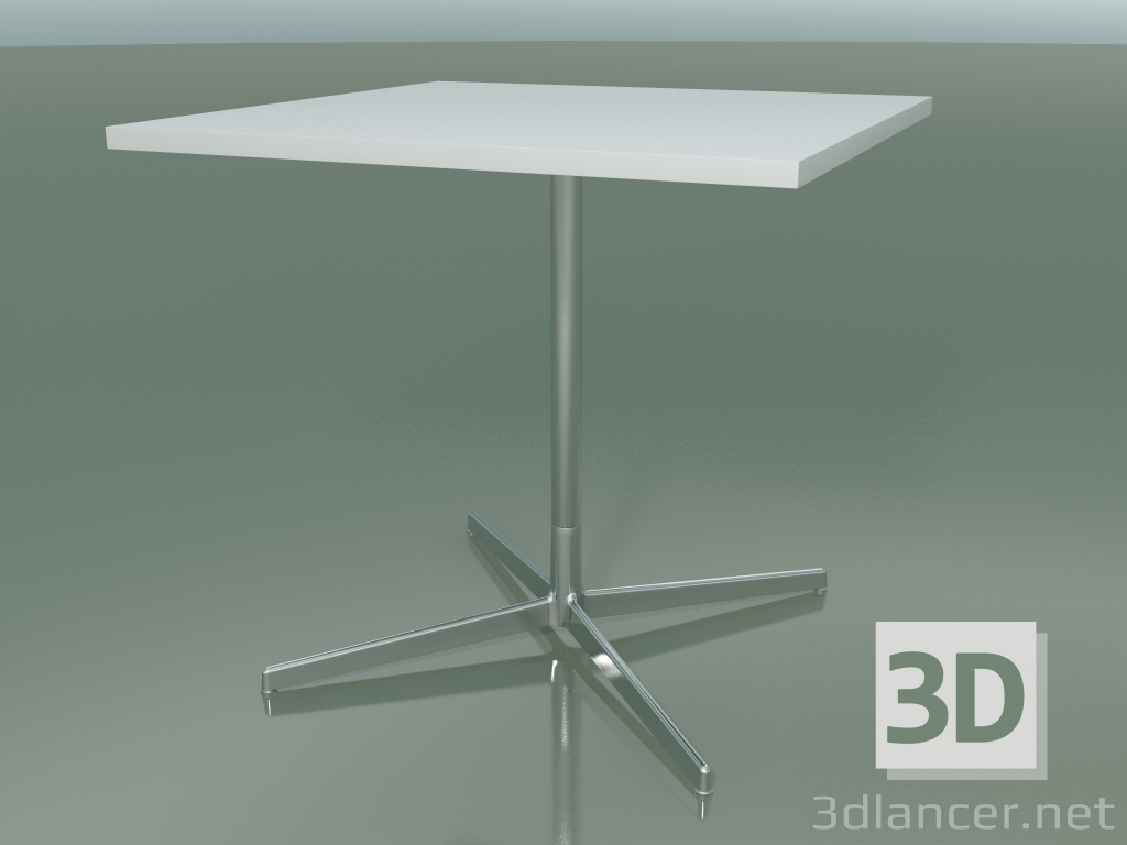 modello 3D Tavolo quadrato 5510, 5530 (H 74 - 79x79 cm, Bianco, LU1) - anteprima