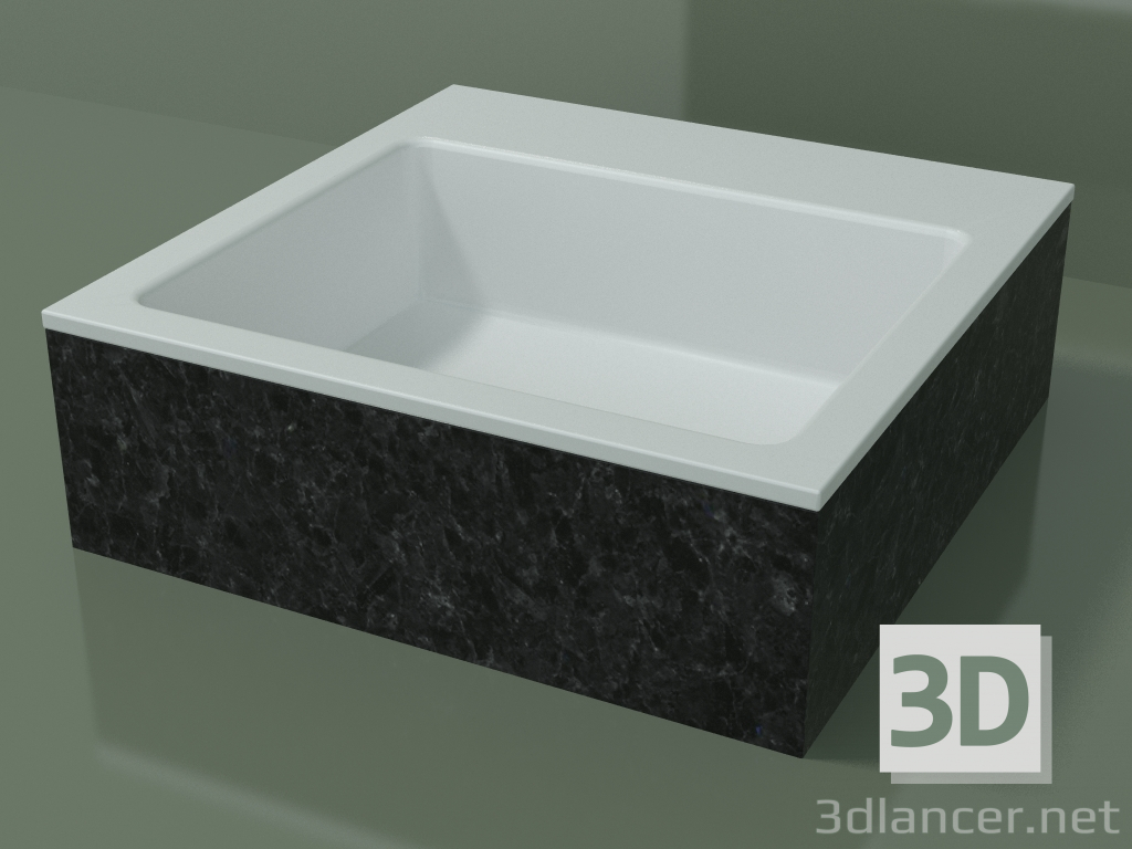 3D modeli Tezgah üstü lavabo (01R121302, Nero Assoluto M03, L 48, P 48, H 16 cm) - önizleme