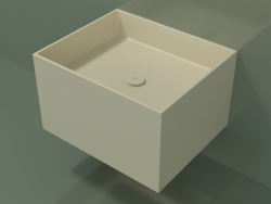 Wall-mounted washbasin (02UN32301, Bone C39, L 60, P 50, H 36 cm)