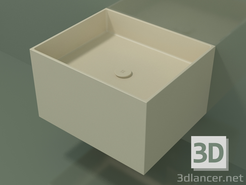 3D modeli Duvara monte lavabo (02UN32301, Bone C39, L 60, P 50, H 36 cm) - önizleme