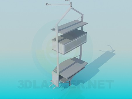 3D Modell Ablage unter TV - Vorschau