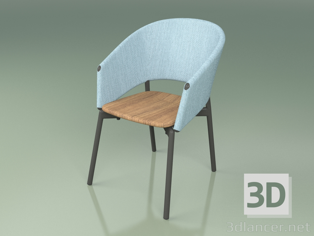 3d model Silla confort 022 (Metal Smoke, Sky) - vista previa