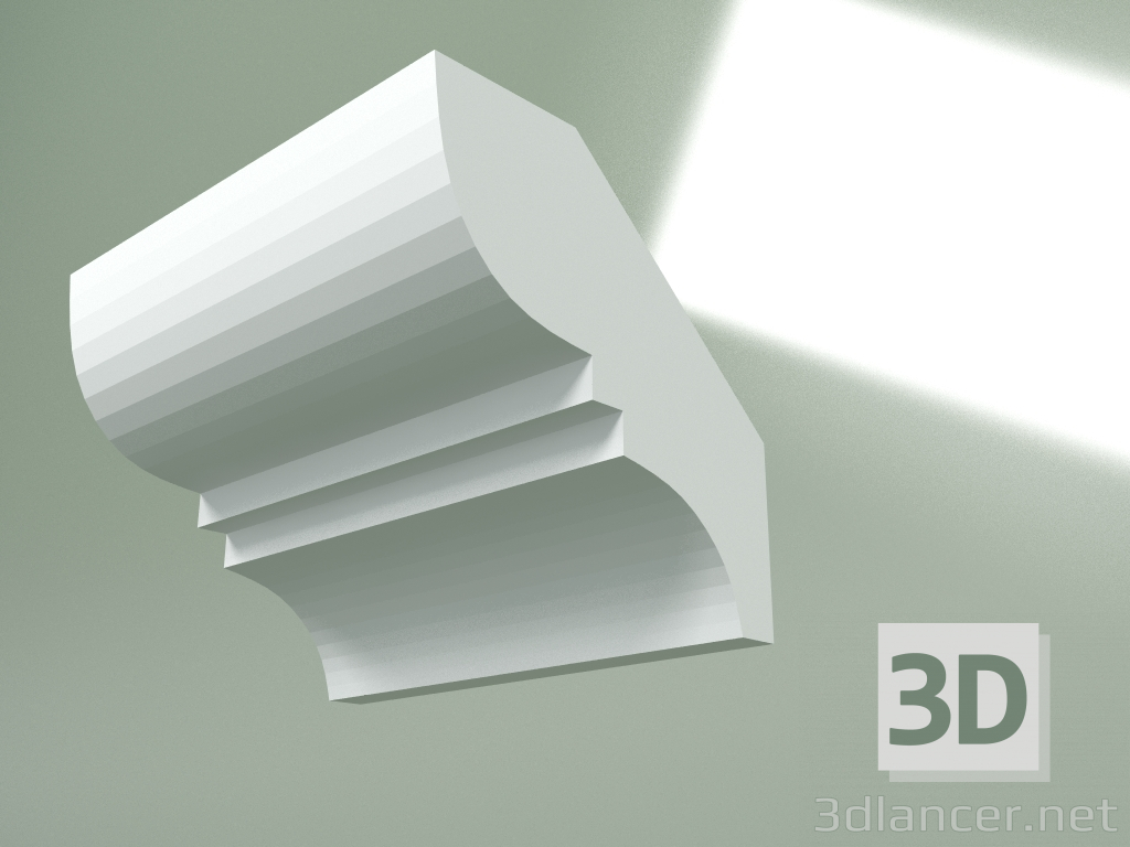 modello 3D Cornicione in gesso (zoccolo a soffitto) KT277 - anteprima