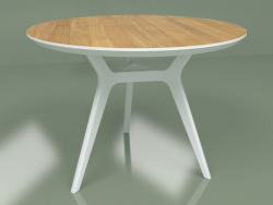 Mesa de jantar Glat Oak (branco, 1000)