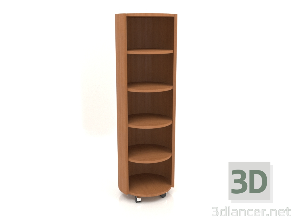 3d модель Стелаж на коліщатках TM 09 (D=503х1560, wood red) – превью