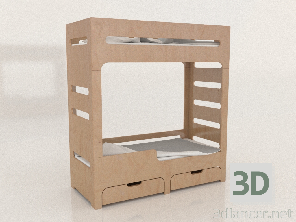 modello 3D Letto a castello MODE HL (UVDHL0) - anteprima