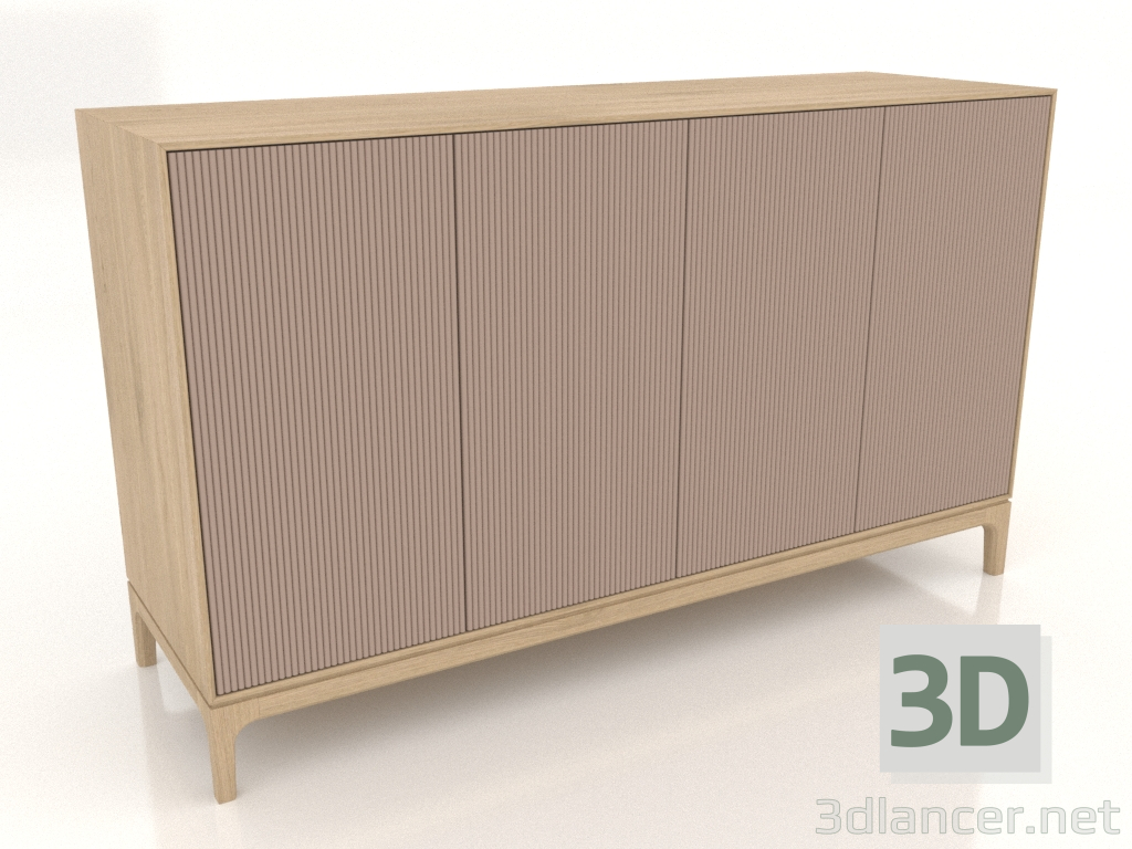 Modelo 3d Móvel de TV FARGO com fachadas fresadas 1600x500x950 mm (bege, carvalho clareado, opção 3) - preview
