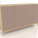 Modelo 3d Móvel de TV FARGO com fachadas fresadas 1600x500x950 mm (bege, carvalho clareado, opção 3) - preview