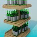 Modelo 3d Prateleira de vinhos - preview