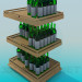 3d model stand botellas de vino - vista previa