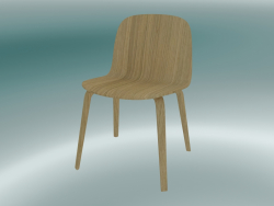 Silla ancha con base de madera Visu (Roble)