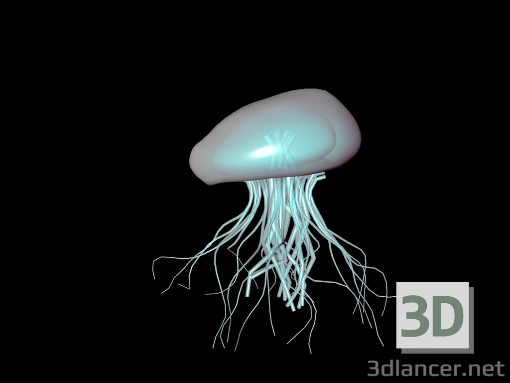 3d модель медуза – превью