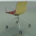 3d model Chair 2044 (4 castors, with armrests, chrome, with front trim, polypropylene PO00415) - preview