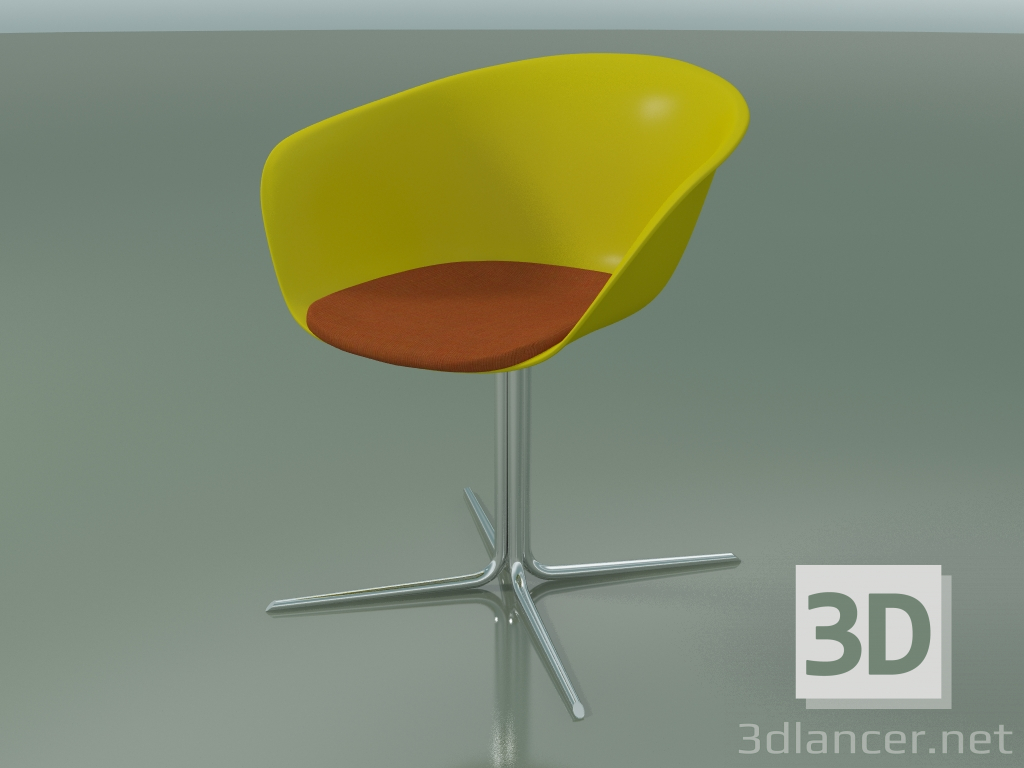 modello 3D Sedia 4225 (4 gambe, girevole, con cuscino di seduta, PP0002) - anteprima