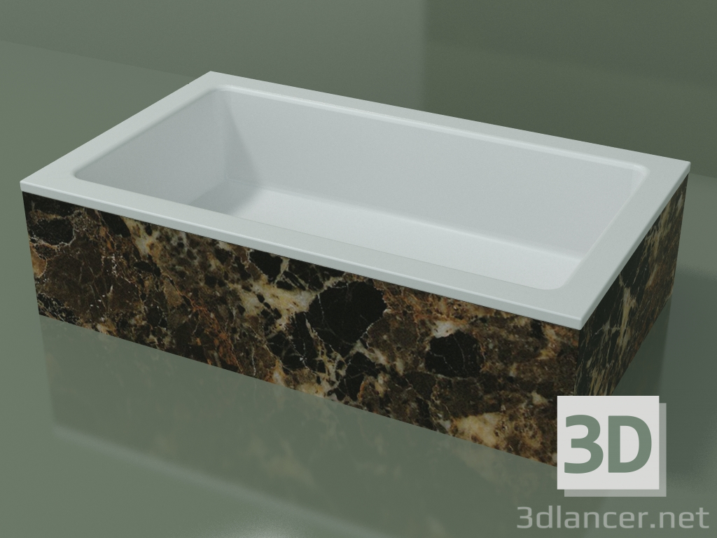 3d model Lavabo sobre encimera (01R131101, Emperador M06, L 60, P 36, H 16 cm) - vista previa