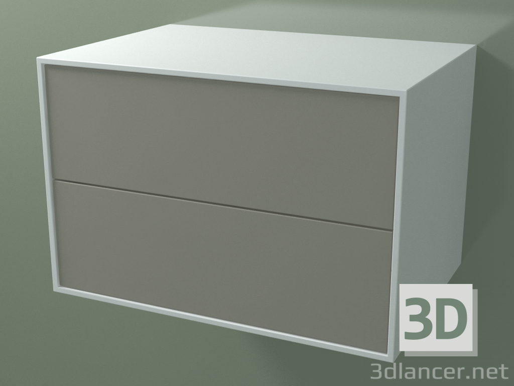 Modelo 3d Caixa dupla (8AUCCB01, Glacier White C01, HPL P04, L 72, P 50, H 48 cm) - preview