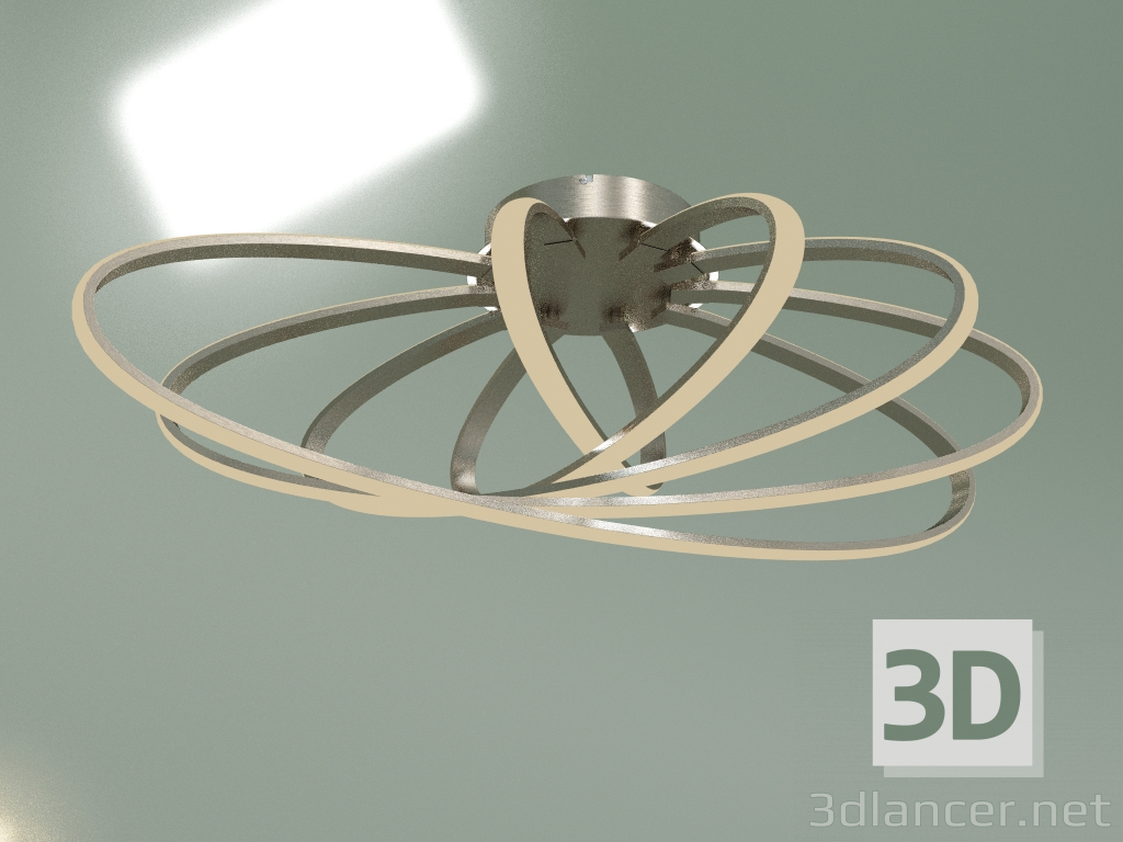 3D Modell LED-Deckenleuchte 90100-5 (Nickel satiniert) - Vorschau