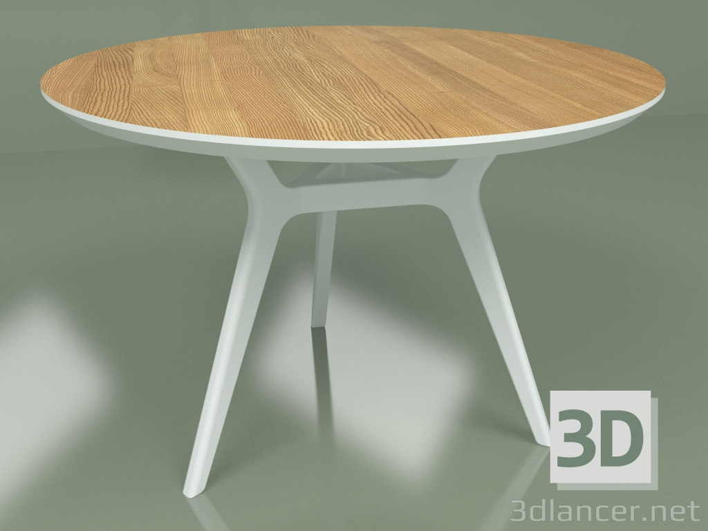 3d model Dining table Glat Oak (white, 1100) - preview