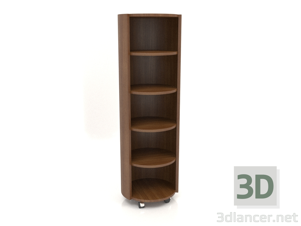 3d model Estante sobre ruedas TM 09 (D=503х1560, madera marrón claro) - vista previa