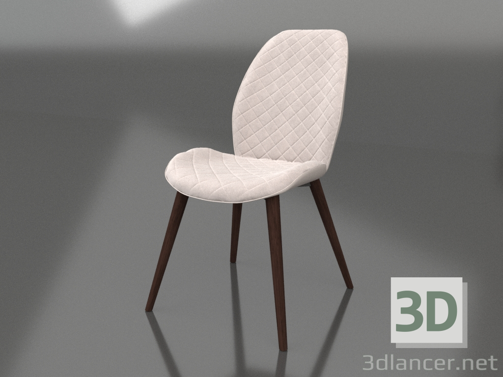 3D Modell Stuhl Berta (beige-walnuss) - Vorschau