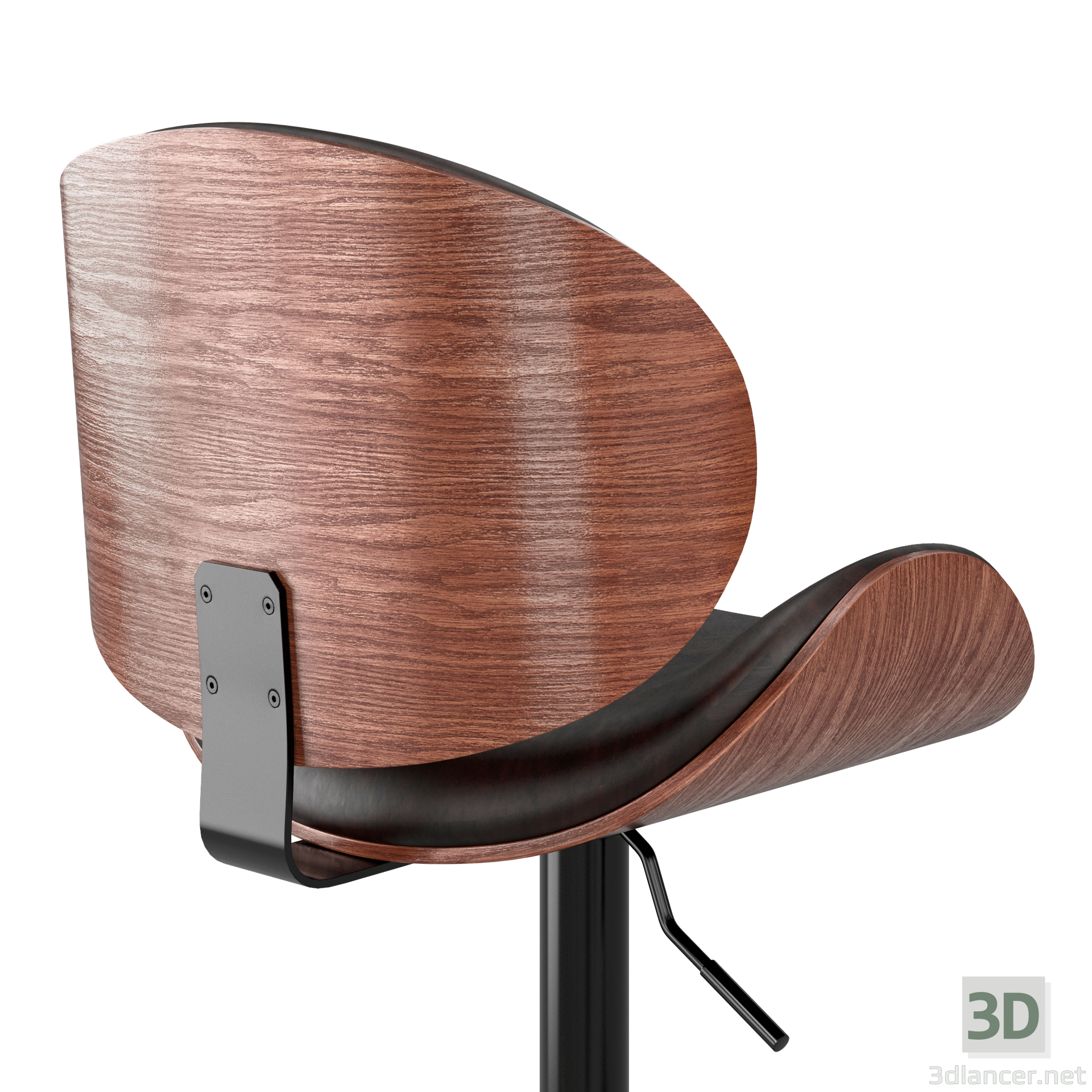 3d Upholstered Swivel Barstool model buy - render