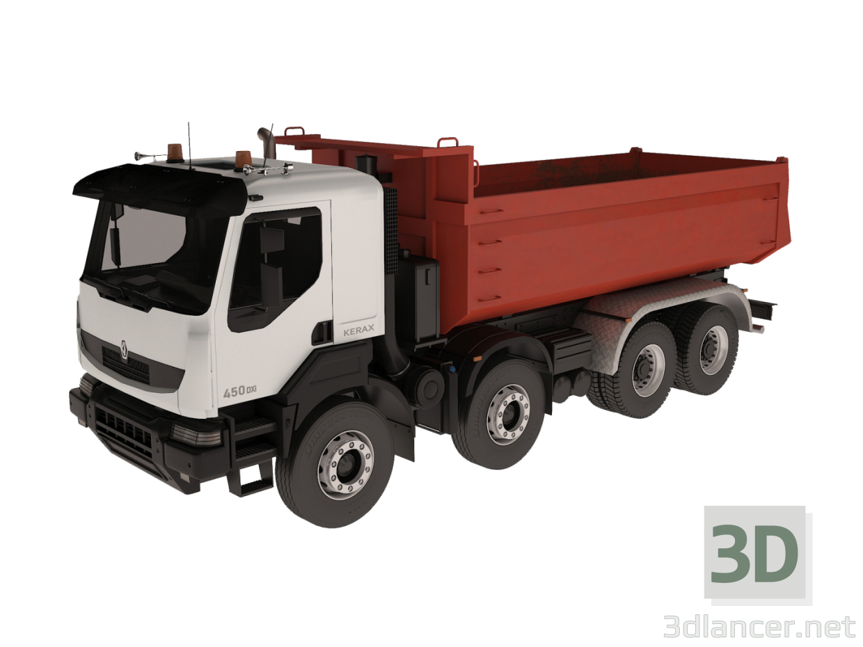 Kipper Renault Kerax 8x4 450 DXi 3D-Modell kaufen - Rendern