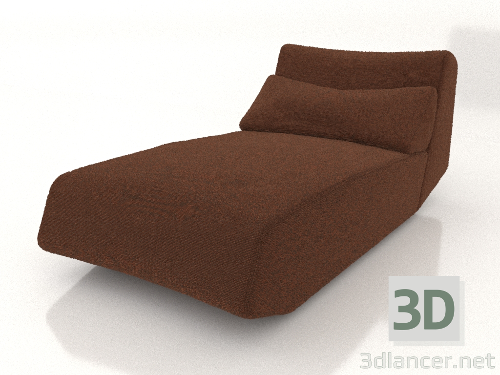 3D Modell Sofamodul L mit niedriger Rückenlehne - Vorschau