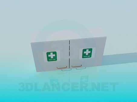 3d model Wall first-aid kit - preview