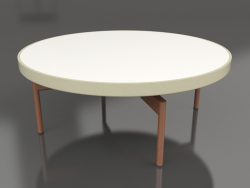 Table basse ronde Ø90x36 (Or, DEKTON Zenith)