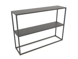 Rack-console rectangulaire (MÉTAL, 120x30x86, 2 étagères)