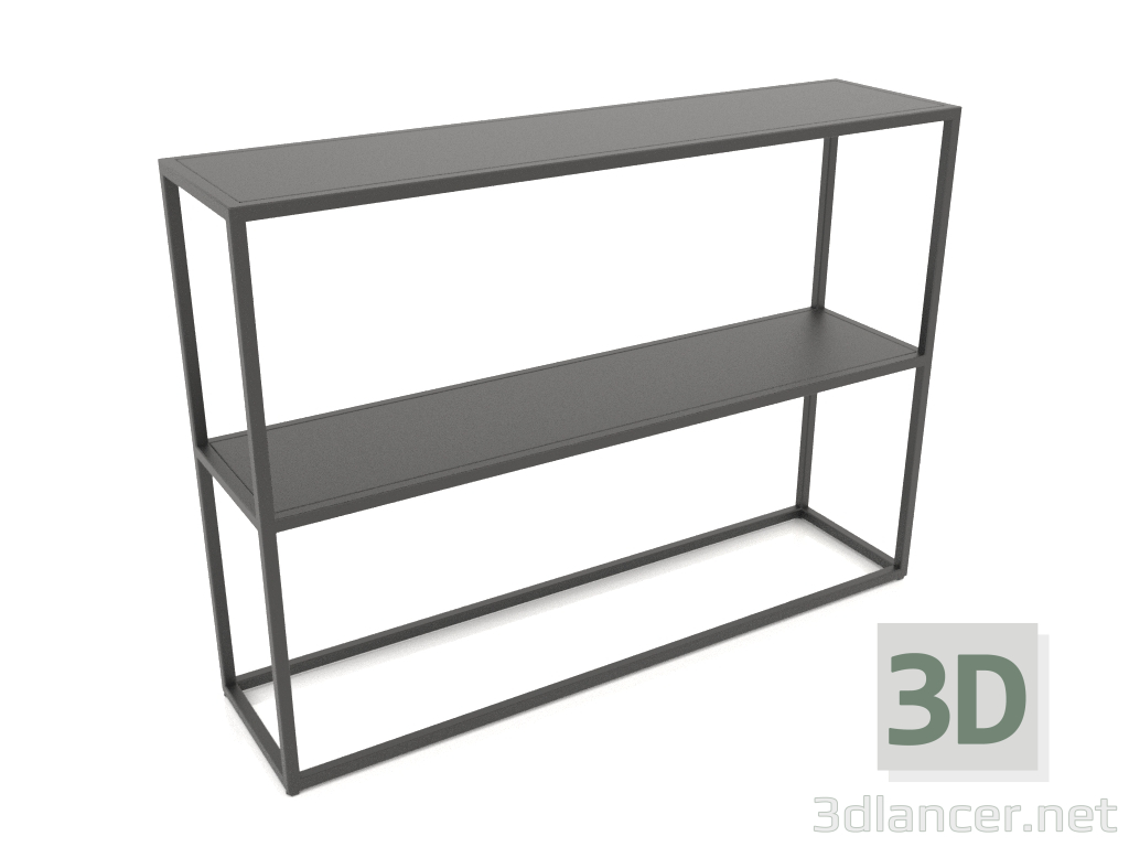 Modelo 3d Rack-consola retangular (METAL, 120x30x86, 2 prateleiras) - preview