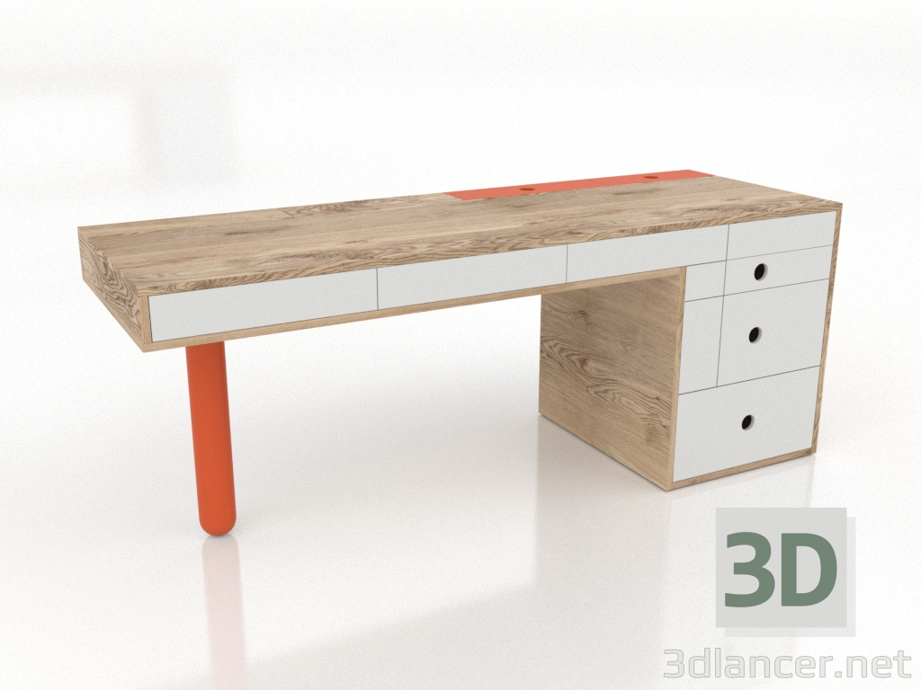modèle 3D Table de travail ASH - preview