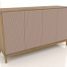 3d model Mueble de TV FARGO con frontales fresados 1600x500x950 mm (beige, roble natural, opción 3) - vista previa
